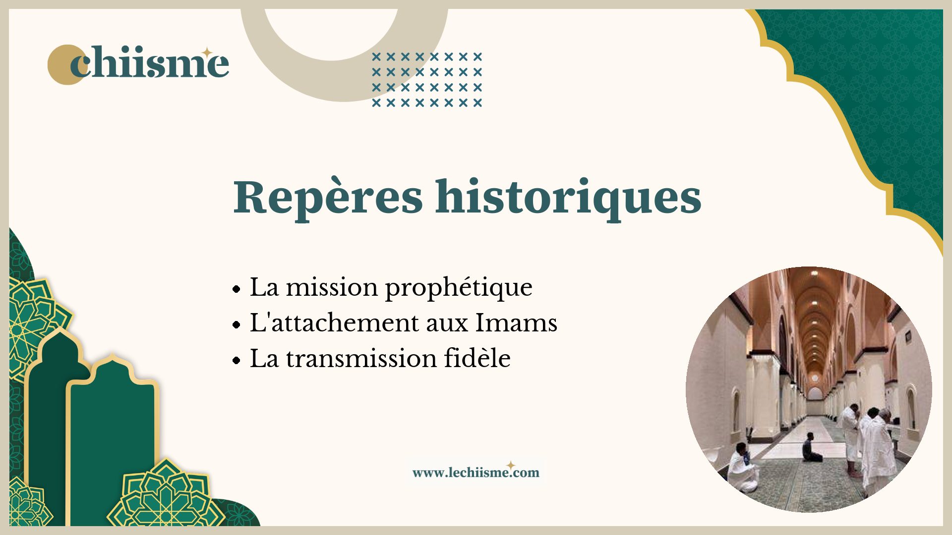 Points clés de la formation de l'islam chiite