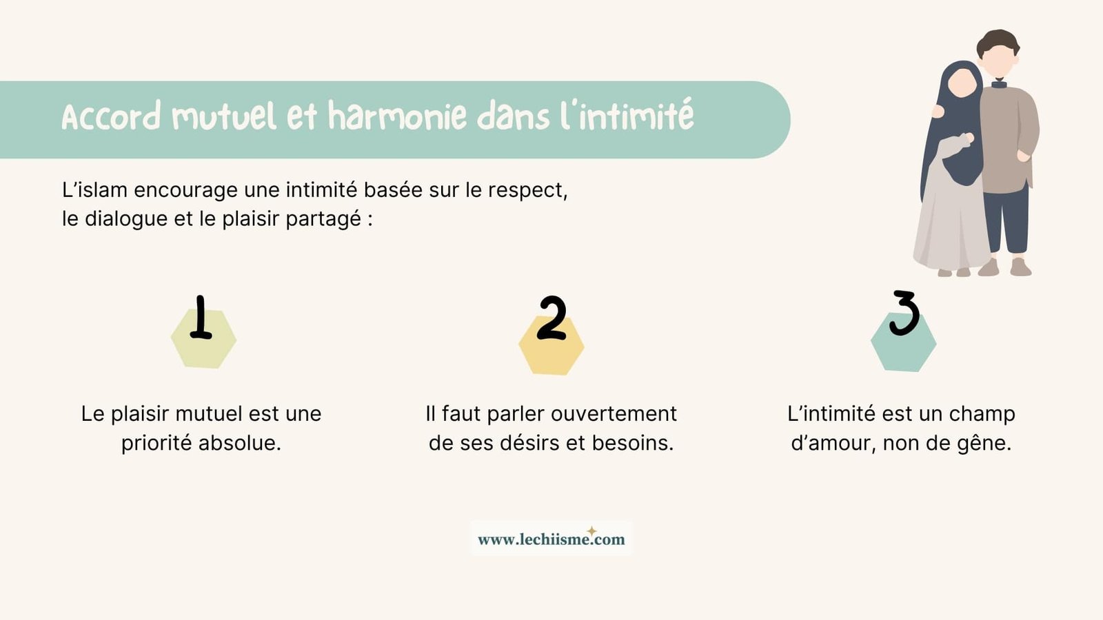 Le consentement mutuel est la clé d’une intimité saine et respectée en islam. Explore comment construire une complicité tendre et équilibrée dans le cadre conjugal.