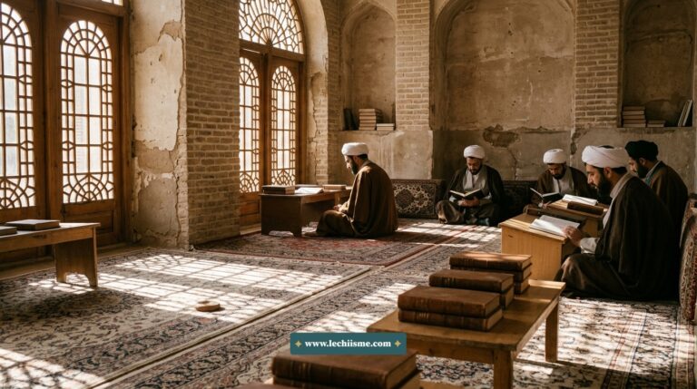 Salle d'étude traditionnelle dans un institut historique
