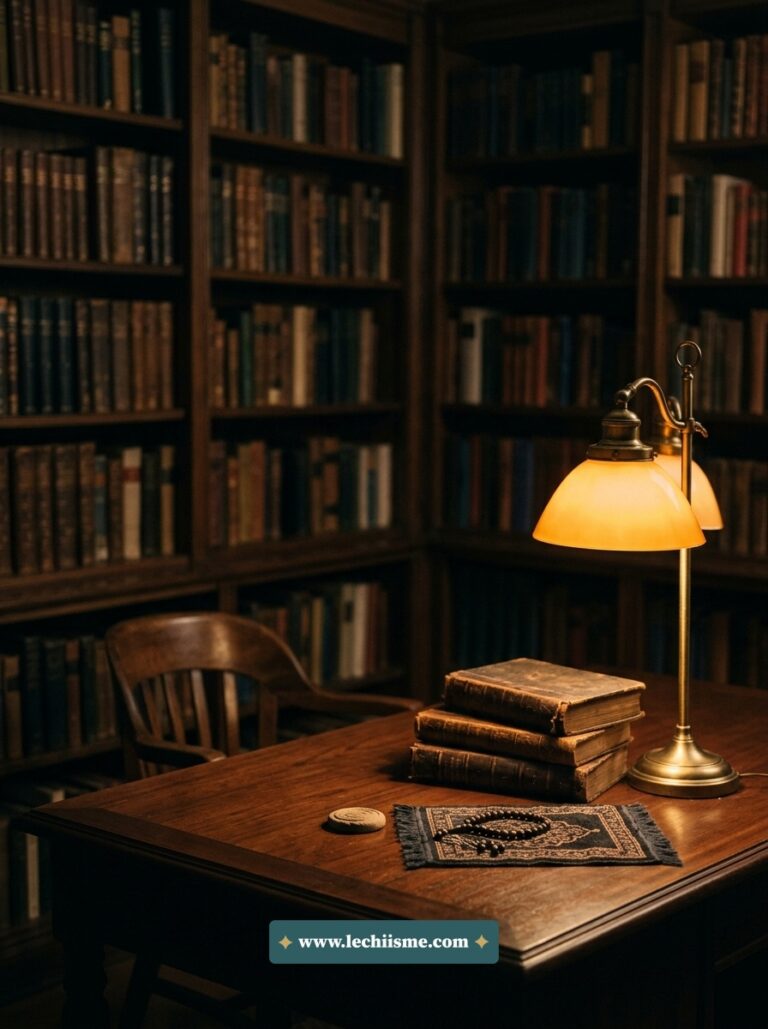 Bibliothèque feutrée dédiée à l'étude des textes théologiques